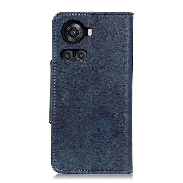 Alpha OnePlus 10R / OnePlus Ace flip etui i lær - Blå Blue