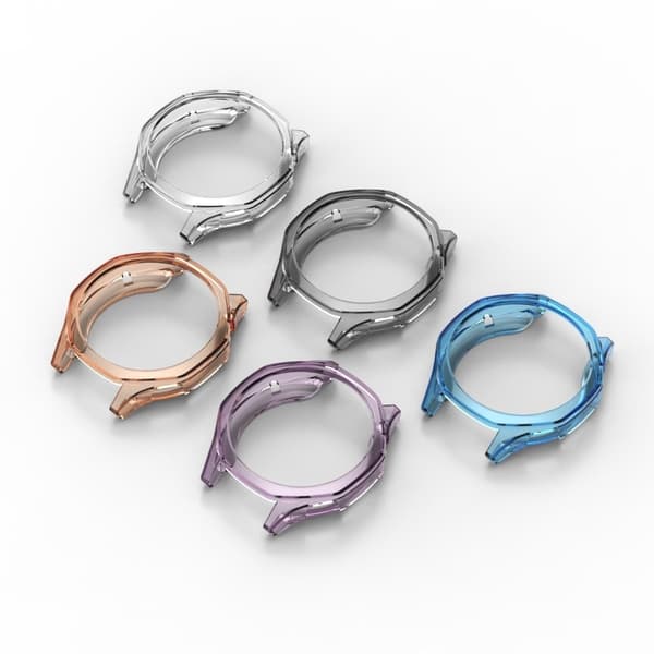 Huawei Watch GT 5 46mm klockfodral Halvskydd Flexibelt skyddande klockfodral - Transparent Blå Blå