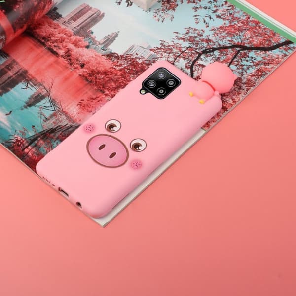 Cute 3D Samsung Galaxy A42 5G skal - Rosa Rosa