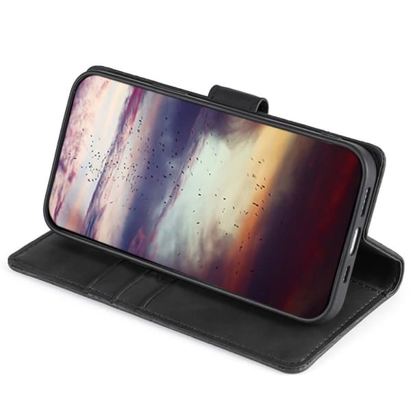 Crocodile Textured Læder Etui til Samsung Galaxy Xcover 5 - Sort Black