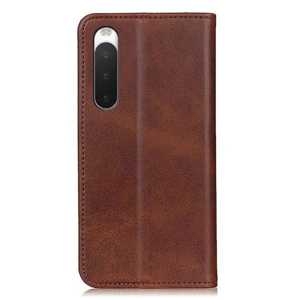 Äkta läder Sony Xperia 10 V fodral - Brun Brun