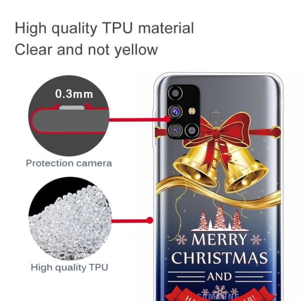 Juleveske til Samsung Galaxy M51 - Bjelle Gold