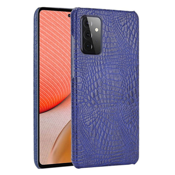 Croco case - Samsung Galaxy A72 5G - Blå Blue