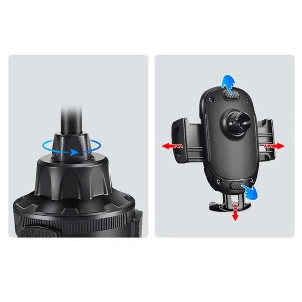 Universal adjustable car mount holder - Black Svart