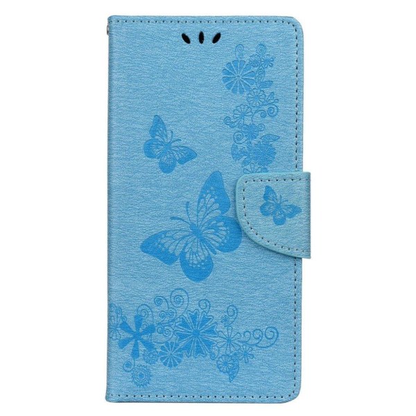 Butterfly Samsung Galaxy A21s Etui - Blå Blue