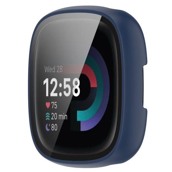 Fitbit Sense 2 / Versa 4 suojus karkaistulla lasilla - Keskiyön Sininen Blue