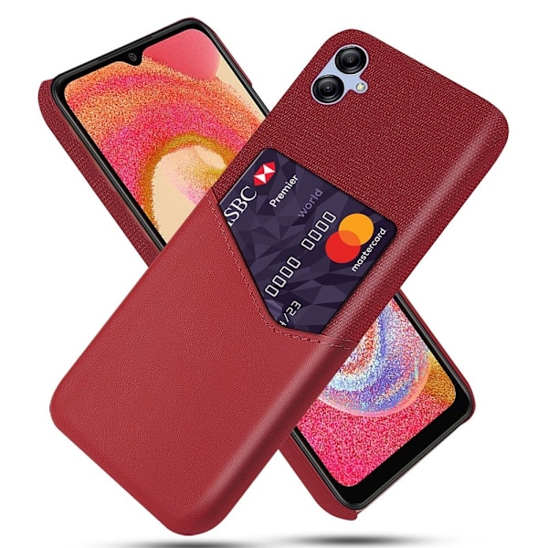 Bofink Samsung Galaxy F04 / A04e / M04 Card Suojakuori - Punainen Red