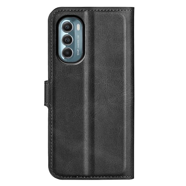 Motorola Moto G (2022) læderetui med pung - Sort Black