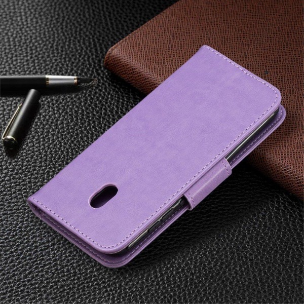 Butterfly Nokia C1 Plus Flip Etui - Lilla Purple