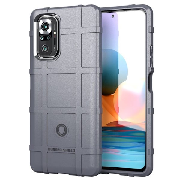 Rugged Shield Xiaomi Redmi Note 10 Pro / Xiaomi Redmi Note 10 Pro Max skal - Silver/Grå Silvergrå