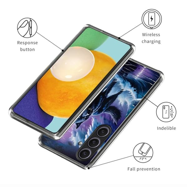 Vibe Samsung Galaxy S25 deksel - Ulv Totem Blue
