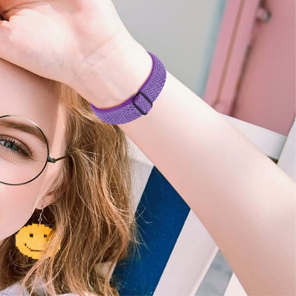 Samsung Galaxy Watch 3 (45mm) / (46mm) elastisk urrem med justerbart spænde - Lilla Purple