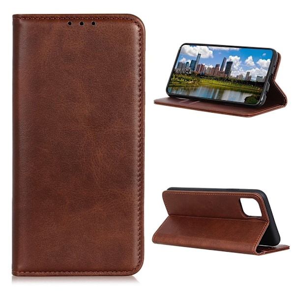 Wallet-style ægte Læder Flipcase til Xiaom Mi 11 - Kaffe Brown