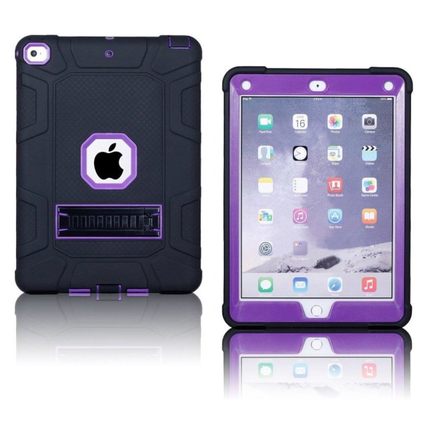 iPad (2018) armor defender silikone etui - lilla / Sort Purple