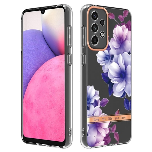 Supertunt och tåligt mjukfodral för Samsung Galaxy A33 5G - Lila Begonia Lila
