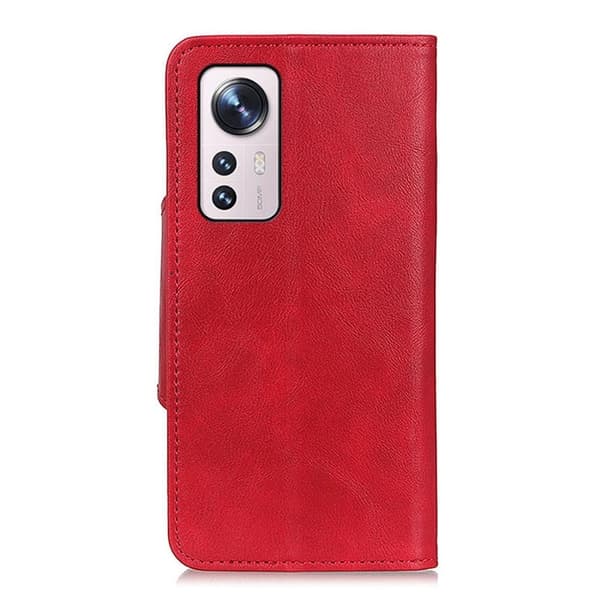 Alpha Xiaomi 12 Lite læder flip etui - Rød Red