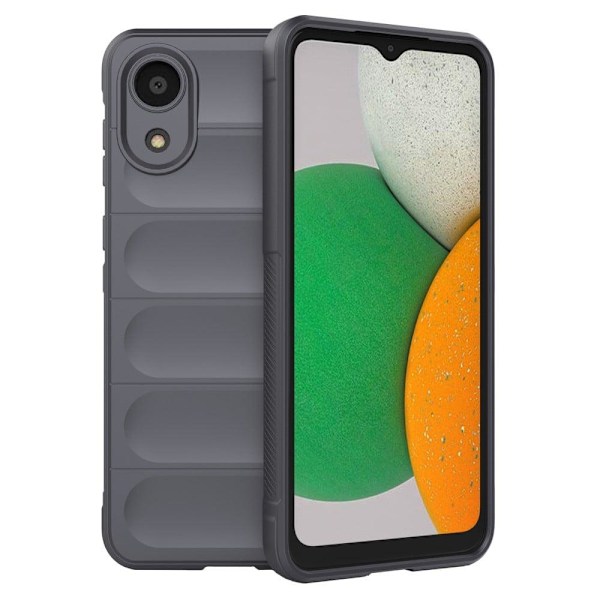 Blødt grebsformet cover til Samsung Galaxy A03 Core - Sølv/Grå Silver grey