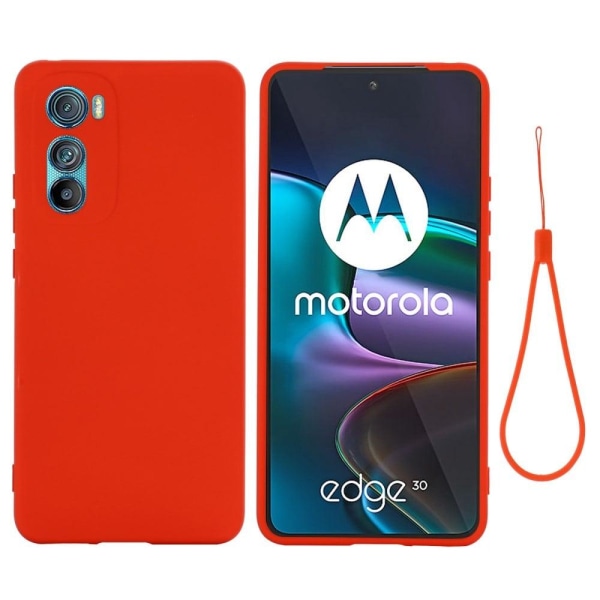 Matte Liquid Silikone Cover til Motorola Edge 30 - Rød Red