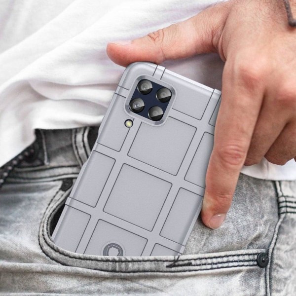 Rugged Shield Samsung Galaxy M33 5G cover - Sølv/Grå Silver grey