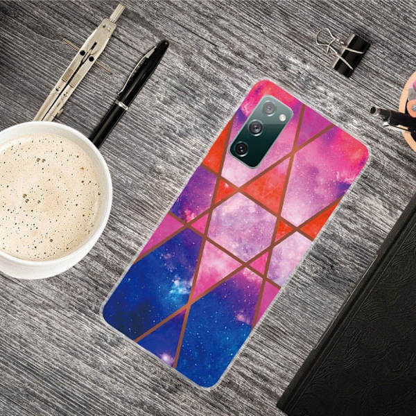 Marble Samsung Galaxy S20 FE Etui - Rose / Orange / Blå Multicolor