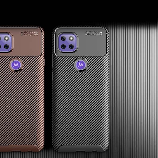 Carbon Shield Motorola Moto G 5G Etui - Brun Brown