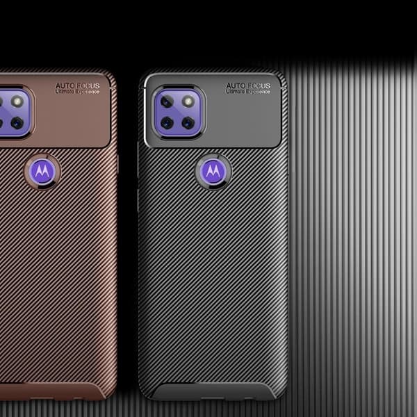 Carbon Shield Motorola Moto G 5G kotelot - Ruskea Brown