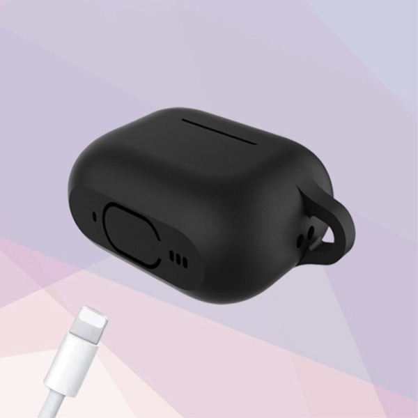 AirPods Pro 2 silikonikotelo rengassoljella - Vaaleanvihreä Green