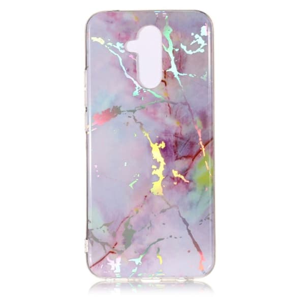 Huawei Mate 20 Lite Marmor Mønster Plated Etui - Lys Lilla Purple