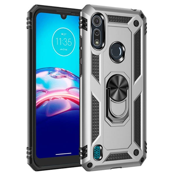 Bofink Combat Motorola Moto E6s (2020) etui - sølv Silver grey