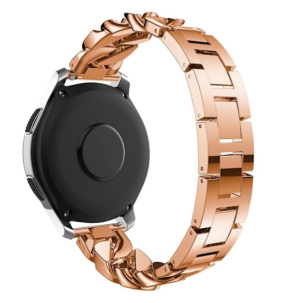 20 mm Universal enkelradigt klockarmband i rostfritt stål - Roséguld Rosa