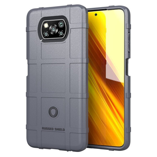 Rugged Shield Suojakotelo Xiaomi Poco X3 / Poco X3 Nfc - Harmaa Silver grey