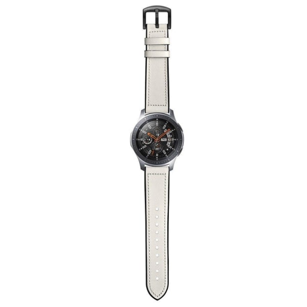 Samsung Galaxy Watch (46mm) cowhide leather watc band - White Vit