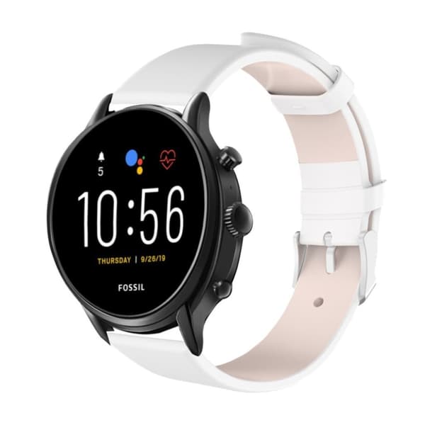 Fossil Gen 5 aito nahkakellonauha - Valkoinen White