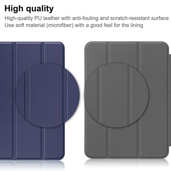 iPad 10.9 (2022) tri-fold leather case - Blue Blå