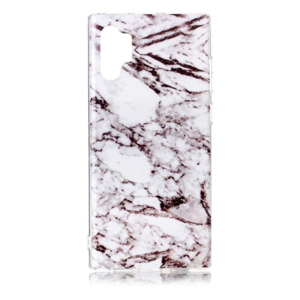 Marble Samsung Galaxy Note 10 Pro cover - Grå marmor Silver grey