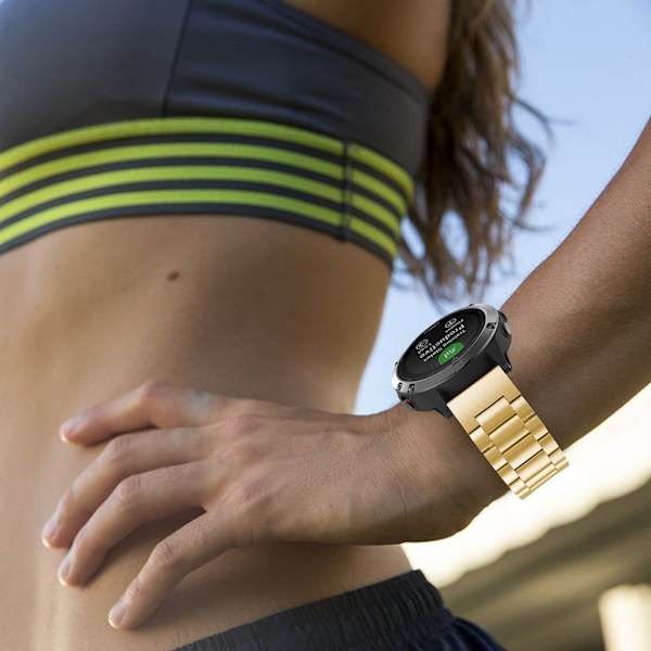 Garmin Fenix 5 Erstatninsgrem i rustfri stål - Guld farvet Gold