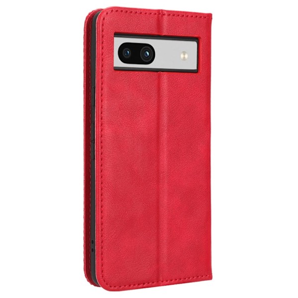 Bofink Vintage Google Pixel 7a Nahkakotelo - Punainen Red