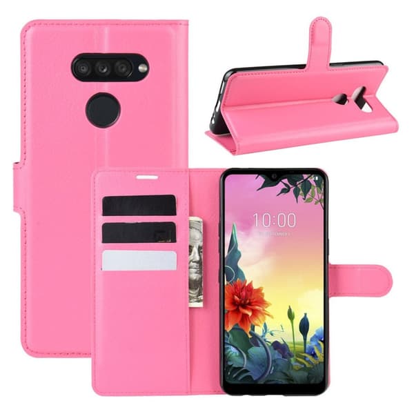 Classic LG K50S flip etui - Rose Pink