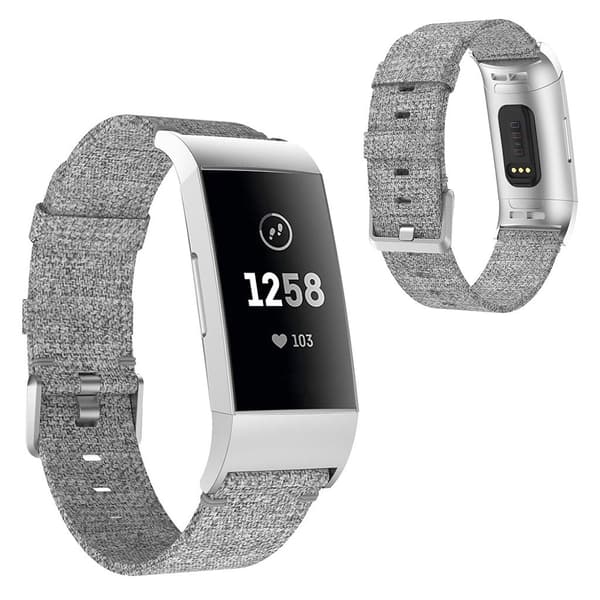 Fitbit Charge 4 / 3 holdbar urrem - Grå Silver grey