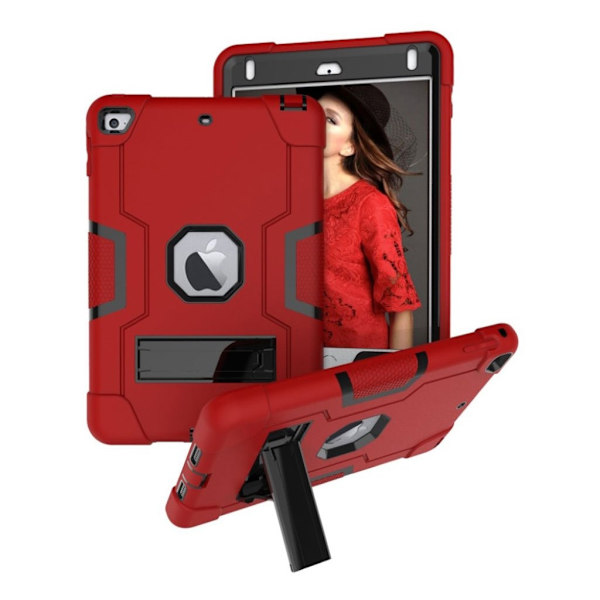 iPad Mini (2019) støtsikker hybrid deksel - Rød / Sort Red