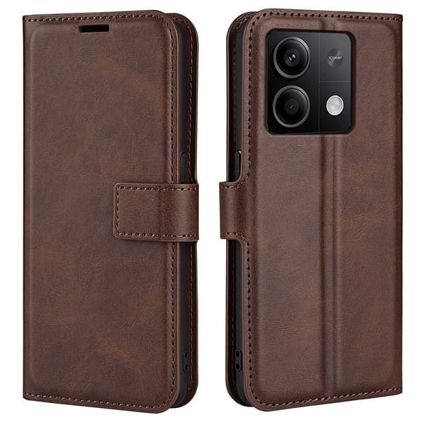 Læretui med Lommebok til Xiaomi Redmi Note 13 5G  - Brun Brown