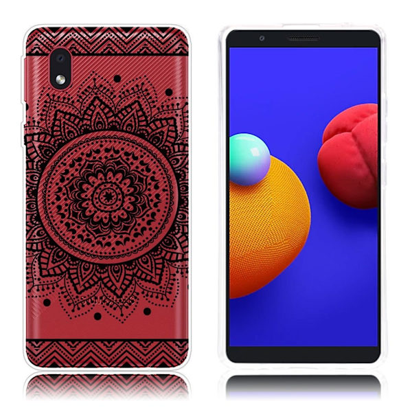 Deco Samsung Galaxy A01 Core Etui - Mandala Blomst Black