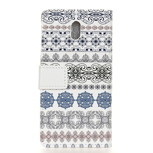 Samsung Galaxy J5 (2017) vintagetyylinen nahkakotelo - Heimojen kukat Multicolor