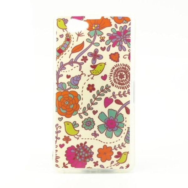 Westergaard Sony Xperia Z1 Compact Suojakuori - Piirretyt Linnut Ja Kukat Multicolor