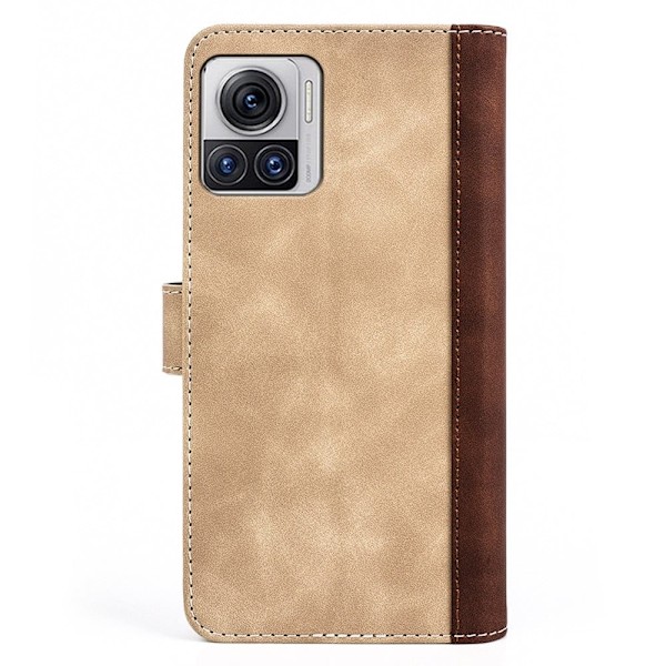 Tvåfärgat Motorola Edge 30 Ultra / Motorola Moto X30 Pro fodral i läder - Gul Gul
