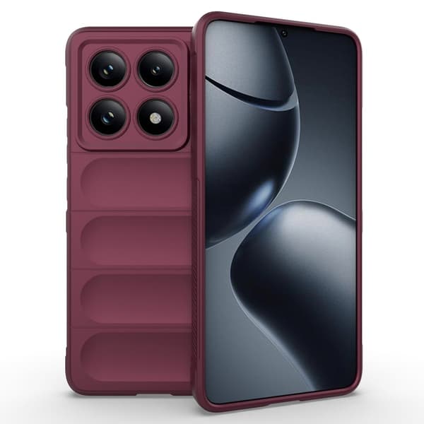 Blødt grebsformet Xiaomi Redmi Note 14 Pro 5G cover - Rødvin Red
