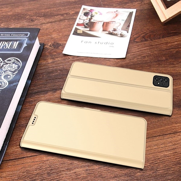 Smidigt och tunt PU-läder Samsung Galaxy A52s 5G / Samsung Galaxy A52 5G / Samsung Galaxy A52 fodral - Guld Guld