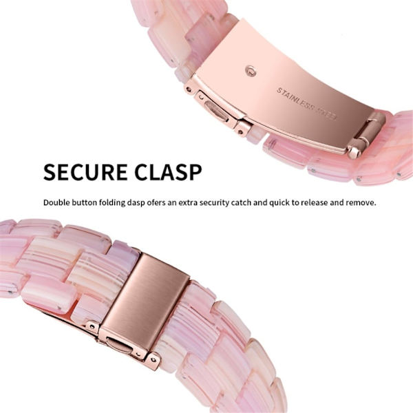 Fitbit Sense 2 / Versa 4 harpiksrem med metallspenne - Silke Hvit White
