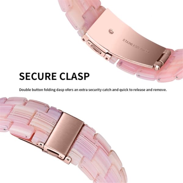 Fitbit Sense 2 / Versa 4 harpiksrem med metalspænde - Silke Hvid White