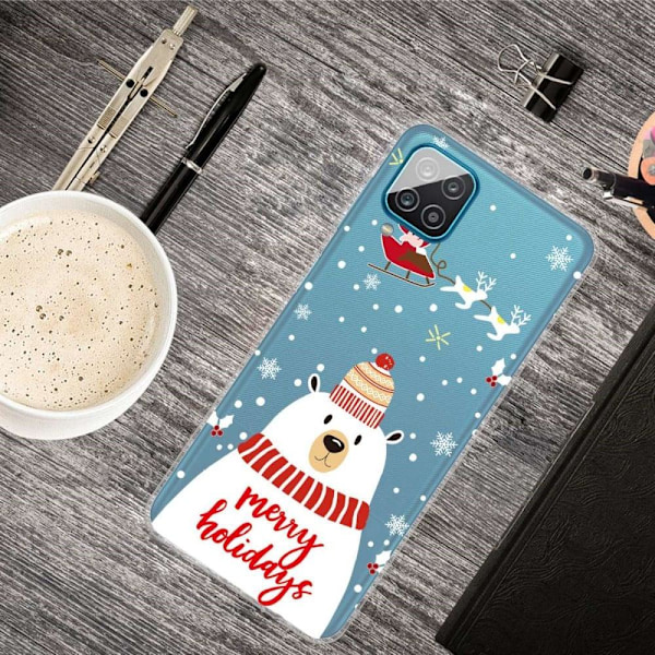 Jul Samsung Galaxy M33 5G fodral - Julgran Och Snöflingor Vit